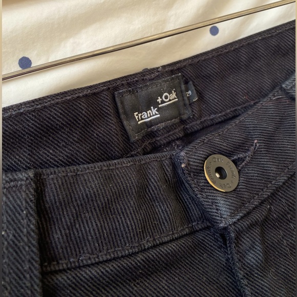 Frank + Oak Black Straight Leg Jeans - Picture 1 of 6